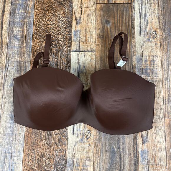 VS Pink Women's 34DD Brown Wear Everywhere Lightly Lined Wireless Bra NWT - Picture 1 of 16